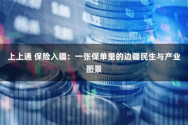 上上通 保险入疆：一张保单里的边疆民生与产业图景